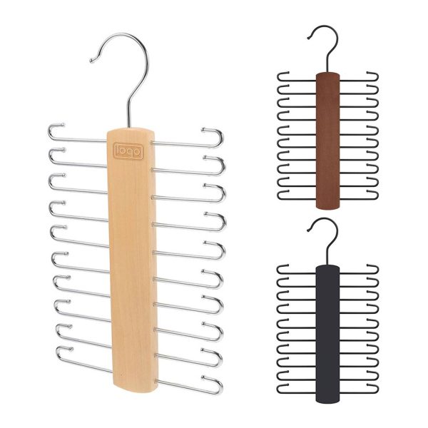 Solid wood multi-functional hanger