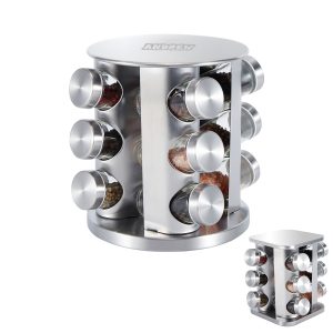 12-Jar Revolving Countertop Spice Rack