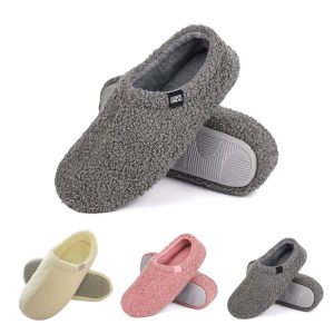 Teddy velvet non-slip silent house shoes