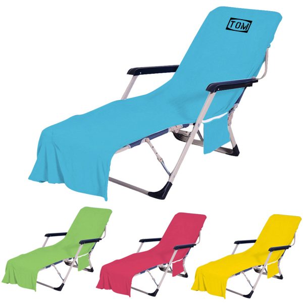 Lounge Chair Cover With Side Pockets Garden Beach Hotel