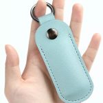 PU Leather U Disk Pouch Key Ring Holder