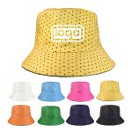 Polka dot bucket hat