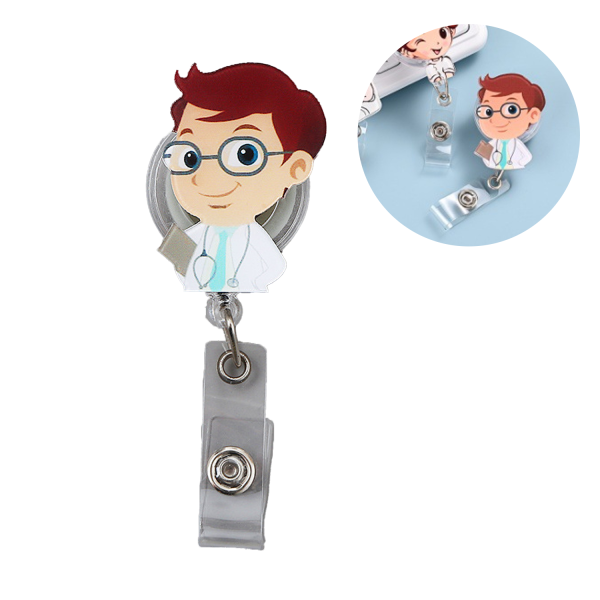 Custom Shape Retractable Acrylic Badge Reel Holder