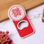 Custom round head plastic bottle opener magnetic