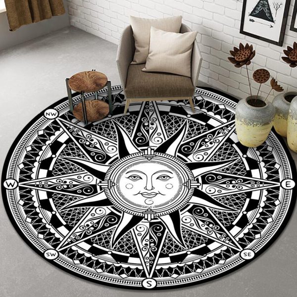 Instagram style living room circular carpet