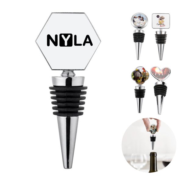 Full Color Metal Savor Wine Bottle Stopper