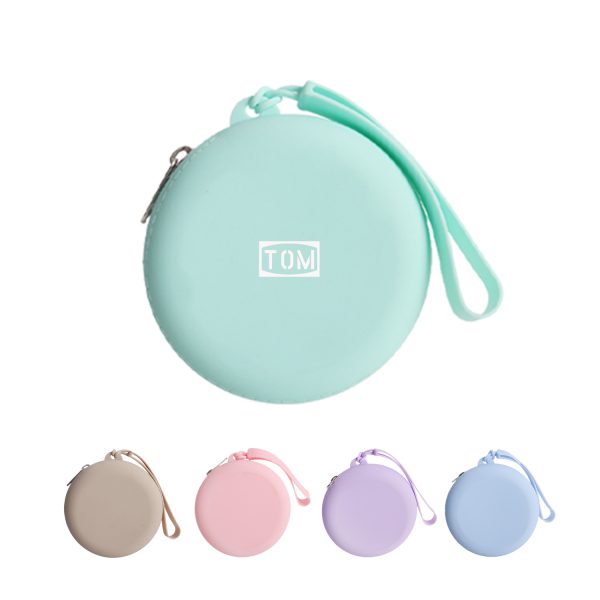 Minimalist Circular Silicone Macaron Mini Coin Bag