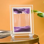 3D mirror edge square quicksand painting ornament