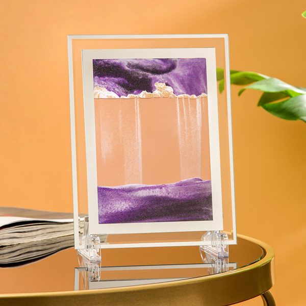 3D mirror edge square quicksand painting ornament