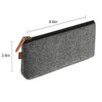 Simple Gray Square Felt Pouch Storage Pencil-case