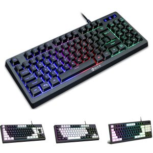 USB Illuminated 87 Keys Wired Gaming Keyboard