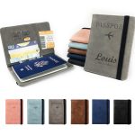 RFID PU Leather Multifunctional Passport Travel Wallet