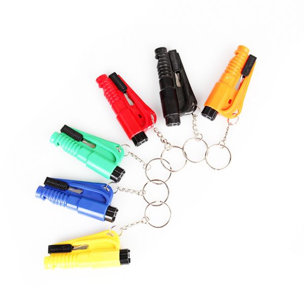 Mini Whistle Window Breaker Keychain Lifesaving Hammer