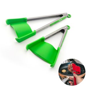 2 in 1 Kitchen Spatula & Tongs Non-Stick