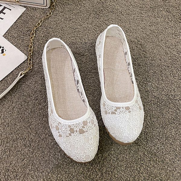 Women Floral Lace Ballet Flats