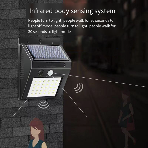 Solar lamp outdoor light with human body sensing