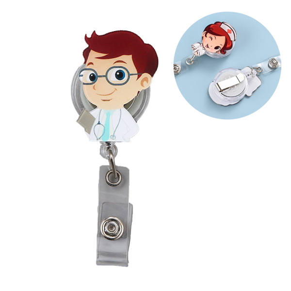 Custom Shape Retractable Acrylic Badge Reel Holder