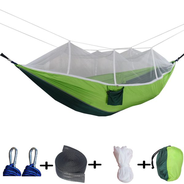 210T Nylon Camping Hammock with Mosquito Net