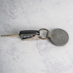 customized genuine/pu leather round key chain