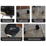 Portable Charcoal Grill with Wheels