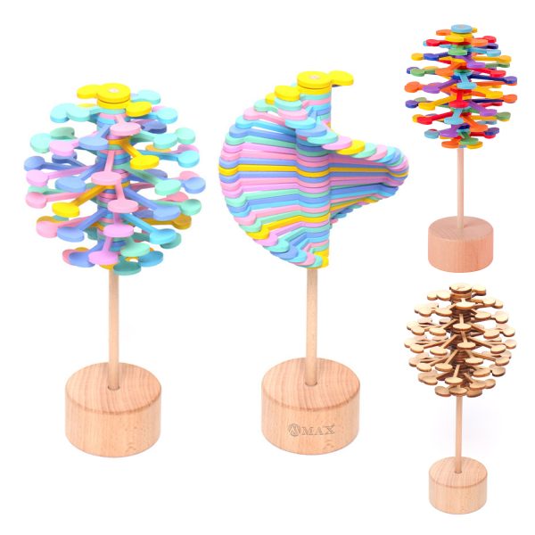 Wooden Spinning Lollipop Stress Relief Toy