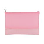 Polyester Patchwork Grid Mesh Makeup Bag