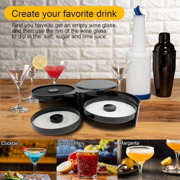 Bar utensils bartending tools Three-layer salt box