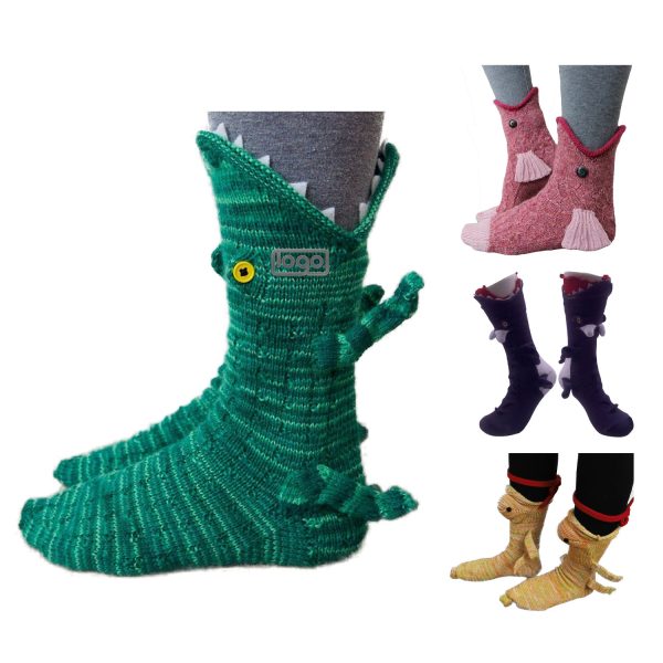 Knit Crocodile Socks