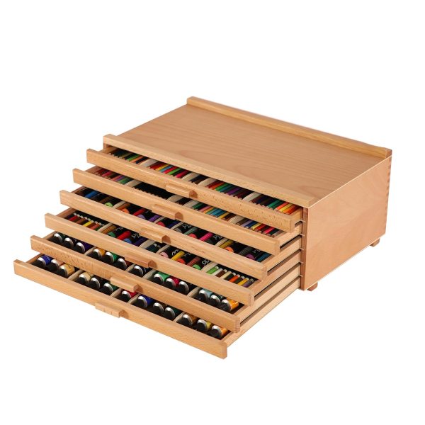 Customized 6-drawer wooden storage box