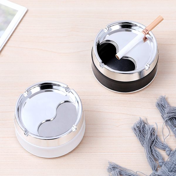 Simple and stylish sealed stainless steel ashtray