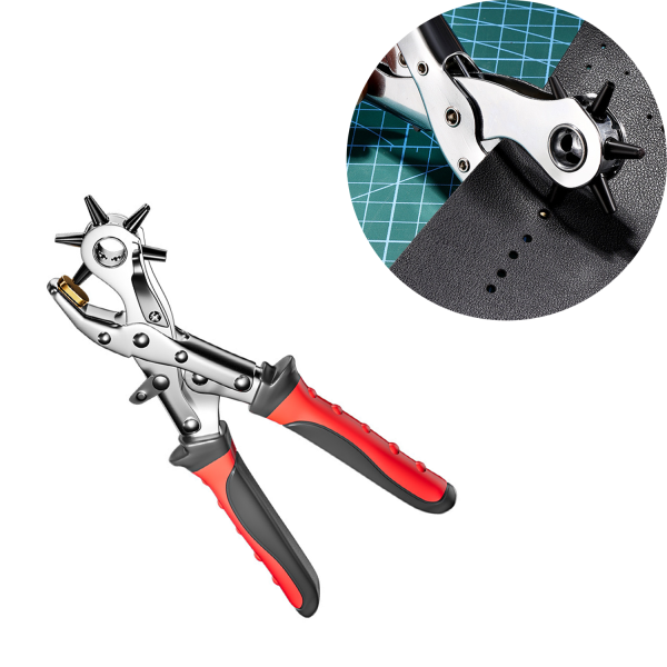 Heavy-Duty Rotary Leather Hole Punch Tool