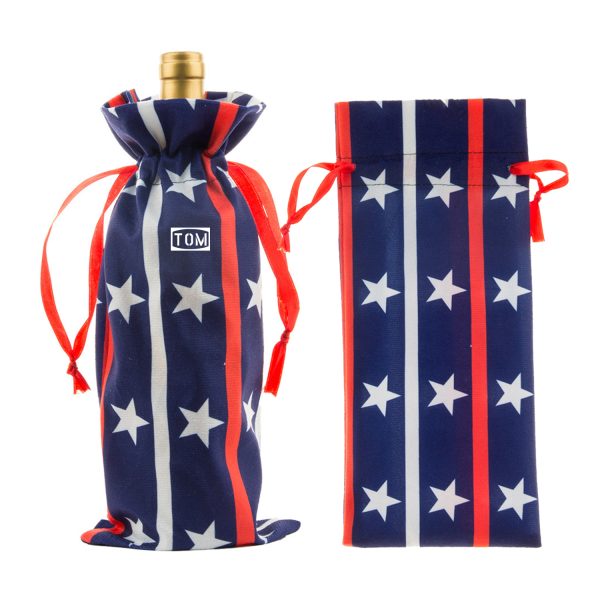 America Stars and Stripes Champagne Red Wine Bottle Cover