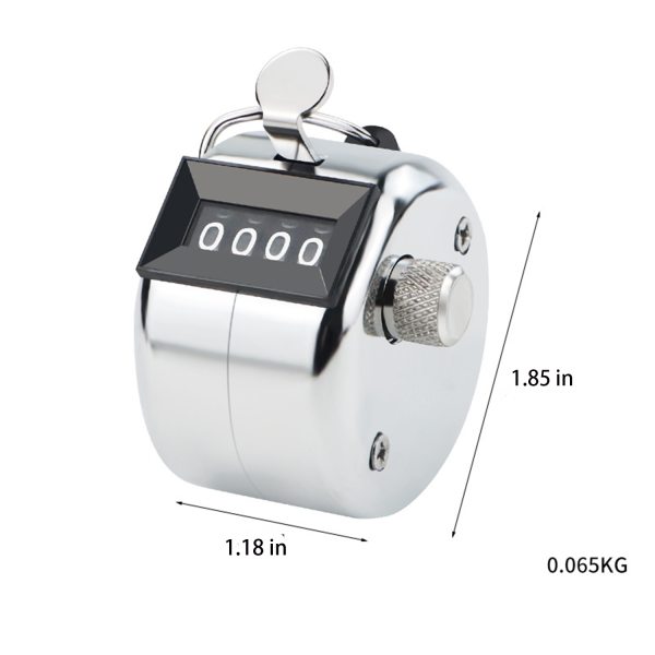 Metal Mechanical 4-Digit Number CountClicker Counter