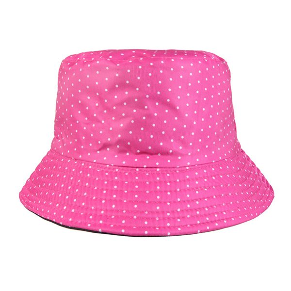 Polka dot bucket hat