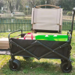 Outdoor folding camping equipment trolley