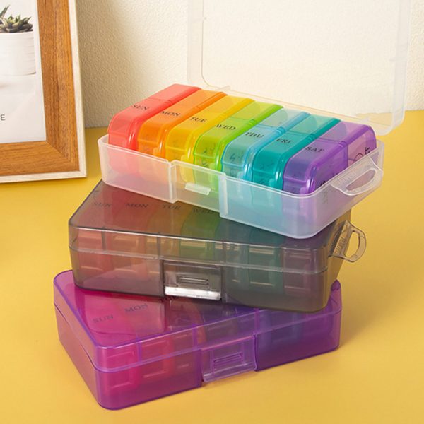 BPA Free Weekly Travel Pill Box Organizer