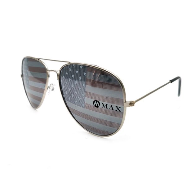 American Flag Metal Sunglasses