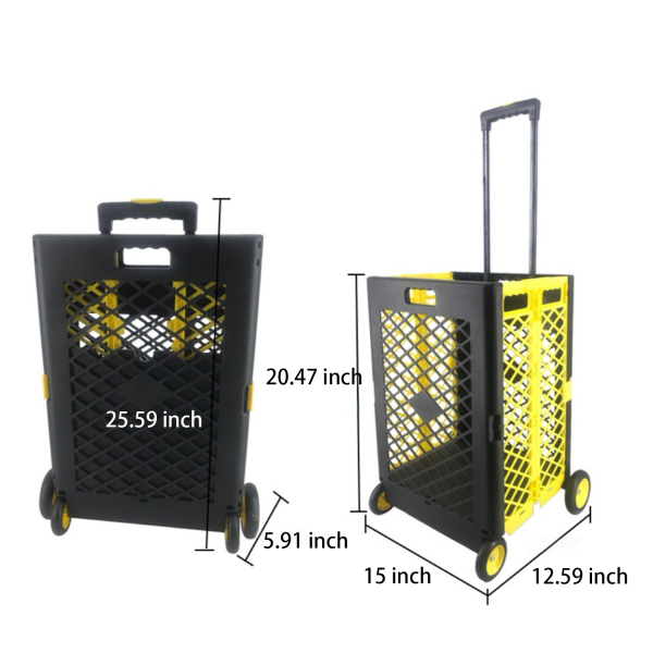 Foldable Mesh Cart, Rolling & Collapsible, Easy Storage