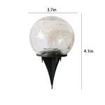 Cracked solar glass bulb LED outdoor decorative light