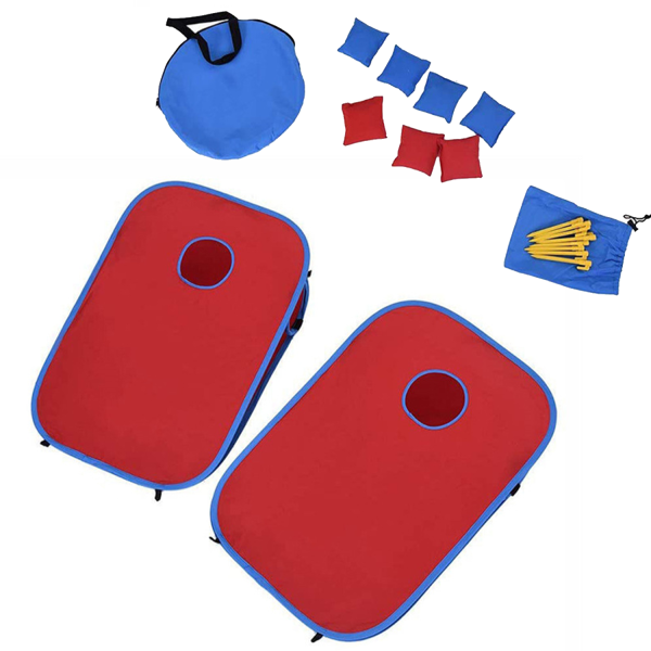 Portable Cornhole Set with 8 Bags & Case