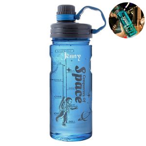 33.8 oz Large Capacity Blue Sports Plastic Water Bottle