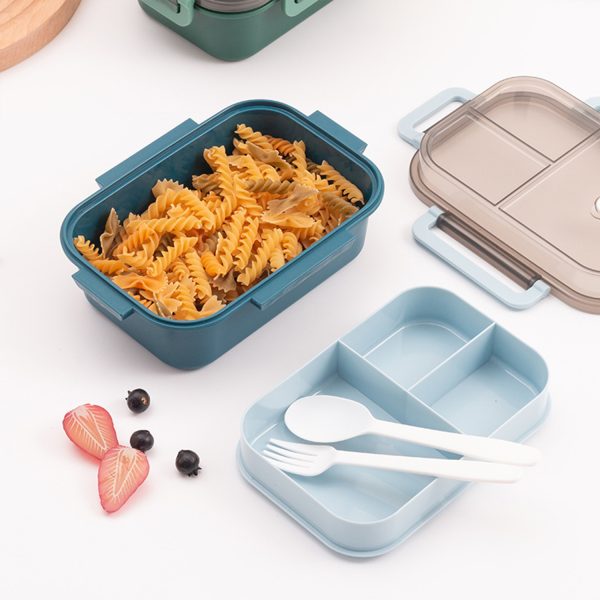 Minimalist plastic double-layer lunch box