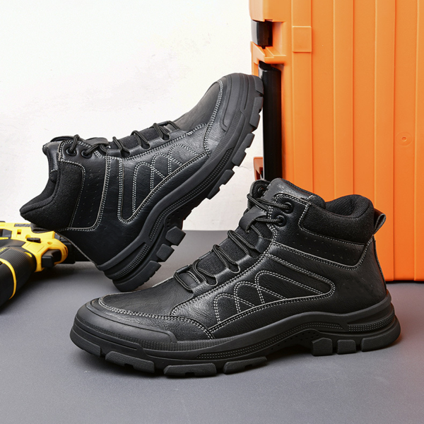 Winter warm high-top labor protection shoes