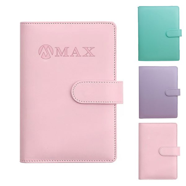 A6 binder zipper pocket PU leather notebook case