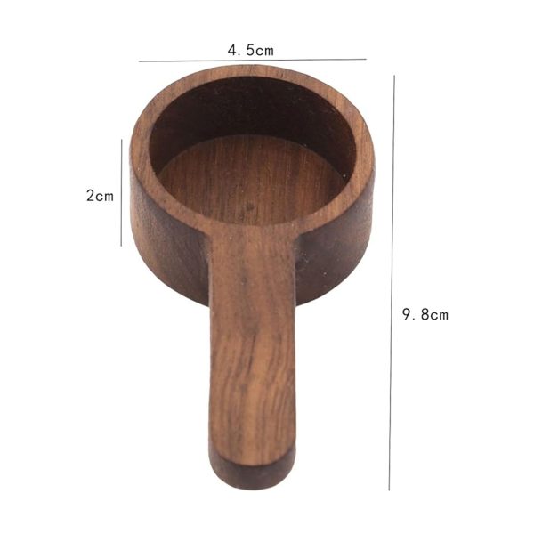 Walnut Short Handle Coffee Bean Measuring Spoon