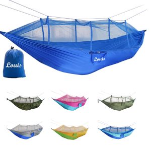 210T Nylon Camping Hammock with Mosquito Net