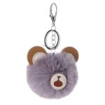 Fuzzy Bear Charm Keychain