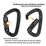 Locking Climbing Carabiner Clips