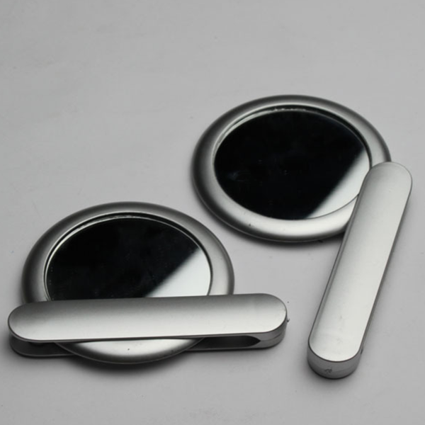 Folding handle double-sided mirror