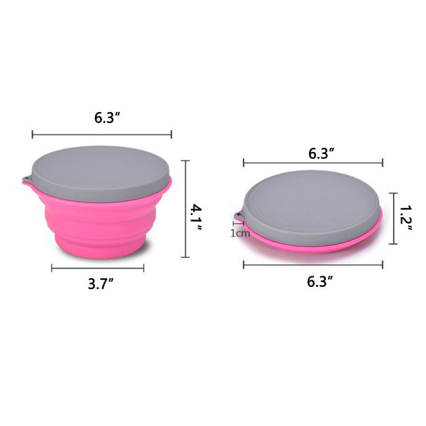 33 OZ Portable Silicone Foldable Lunch Box